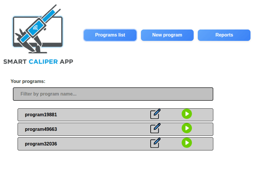 programs list page main page